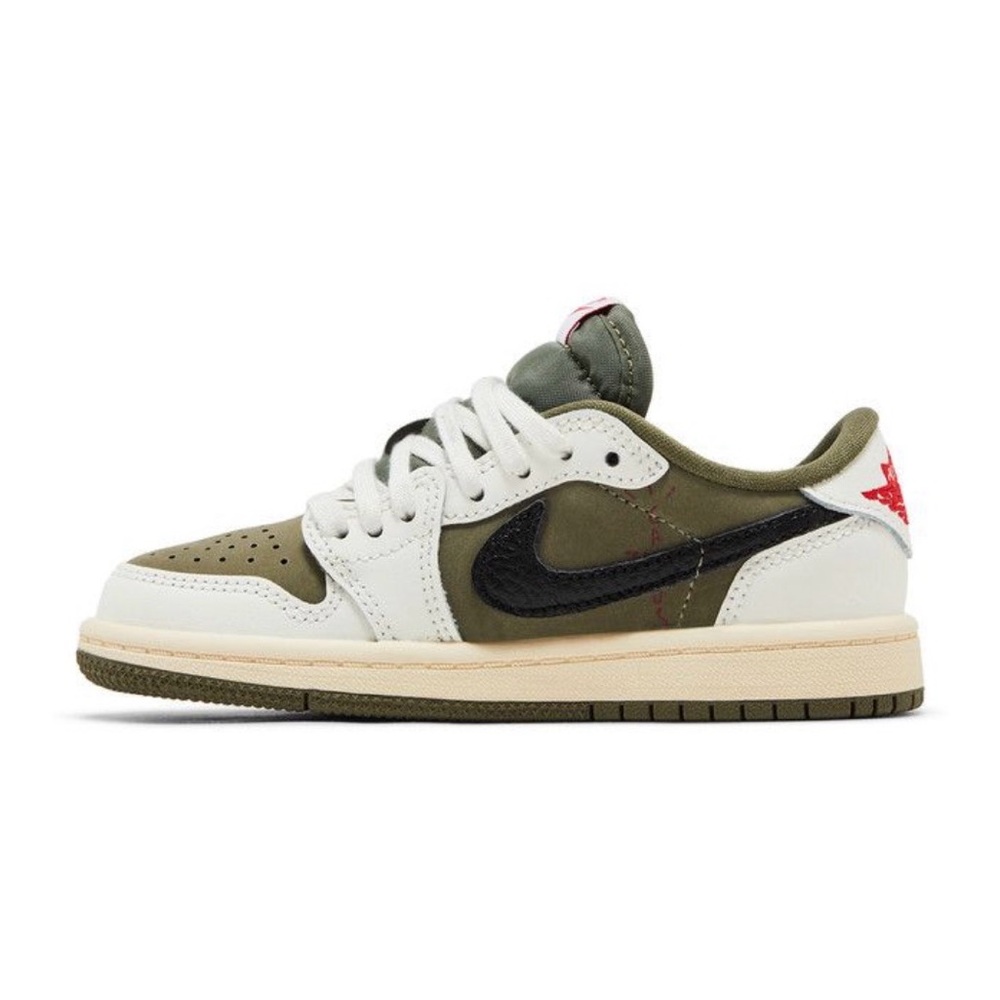 Travis Scott Kids Sneakers - White, Olive, Black